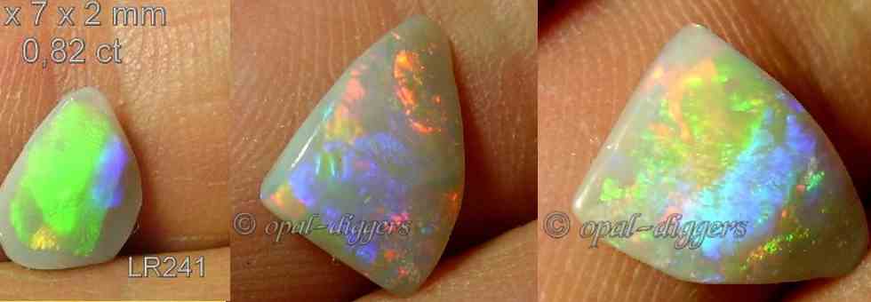 Dunkle Opale von grau bis fast schwarz