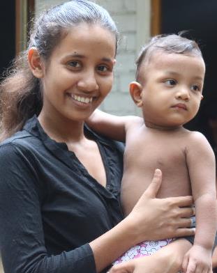 Studentin verheratet mit Kind, nicht leicht in Sri Lanka